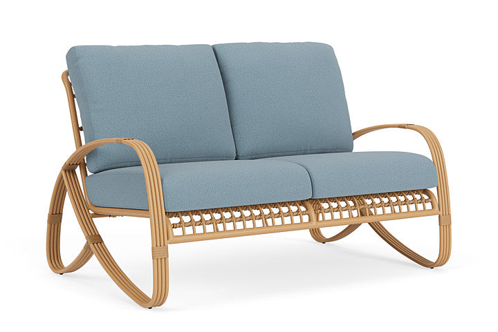 Lloyd Flanders - Riviera Loveseat In Camel Finish With Unearth Mist Fabric - 2780501522068 view 1