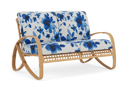 Lloyd Flanders - Riviera Loveseat In Camel Finish With Watercolor Blossom Capri Fabric - 278050152672 view 1