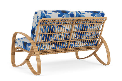 Lloyd Flanders - Riviera Loveseat In Camel Finish With Watercolor Blossom Capri Fabric - 278050152672 view 2