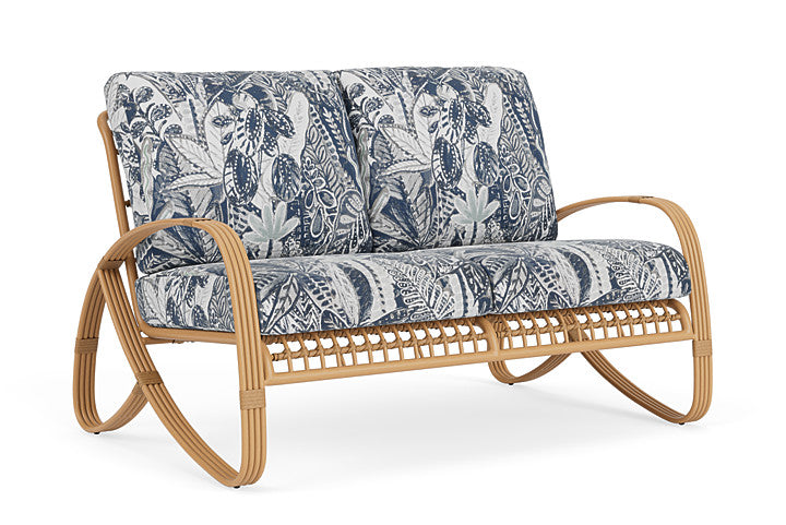 Lloyd Flanders - Riviera Loveseat In Camel Finish With Wayfarer Mist Fabric - 2780501522074 view 1