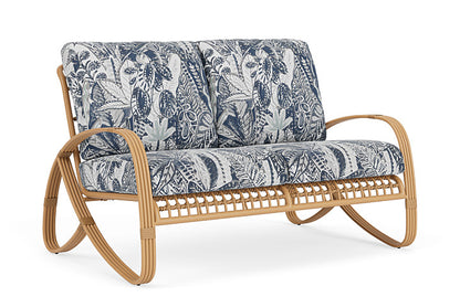 Lloyd Flanders - Riviera Loveseat In Camel Finish With Wayfarer Mist Fabric - 2780501522074 view 1