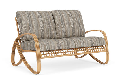Lloyd Flanders - Riviera Loveseat In Camel Finish With Woodgrain Ash Fabric - 278050152723 view 1