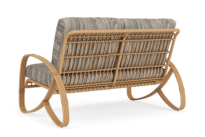 Lloyd Flanders - Riviera Loveseat In Camel Finish With Woodgrain Ash Fabric - 278050152723 view 2