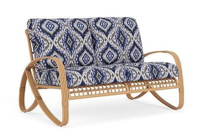 Lloyd Flanders - Riviera Loveseat In Camel Finish With Yoko Mediterranean Fabric - 278050152705 view 1