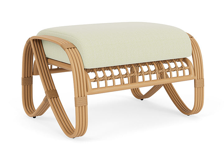 Lloyd Flanders - Riviera Ottoman In Camel Finish With Bamboo Bay Meadow Fabric - 2780171522060 view 1