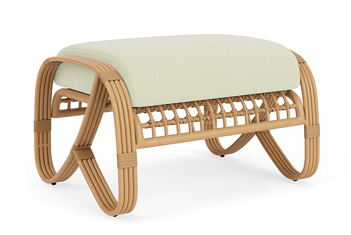 Lloyd Flanders - Riviera Ottoman In Camel Finish With Bamboo Bay Meadow Fabric - 2780171522060 view 2
