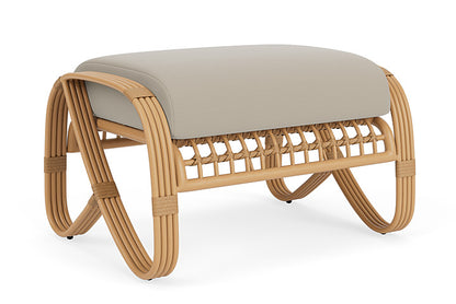Lloyd Flanders - Riviera Ottoman In Camel Finish With Callen Driftwood Fabric - 2780171522023 view 1