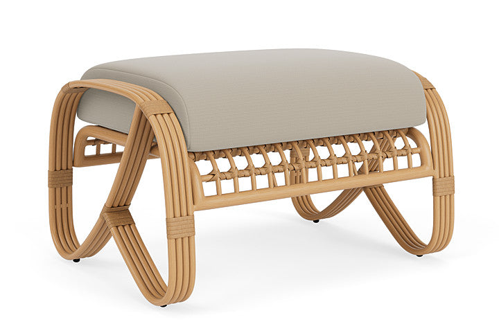 Lloyd Flanders - Riviera Ottoman In Camel Finish With Callen Driftwood Fabric - 2780171522023 view 2