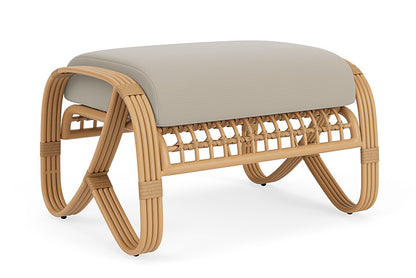 Lloyd Flanders - Riviera Ottoman In Camel Finish With Callen Driftwood Fabric - 2780171522023 view 2