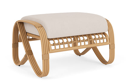 Lloyd Flanders - Riviera Ottoman In Camel Finish With Canvas Birds Eye Fabric - 278017152937 view 1