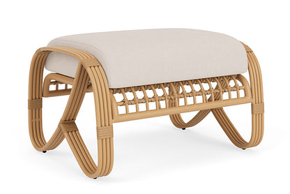Lloyd Flanders - Riviera Ottoman In Camel Finish With Canvas Birds Eye Fabric - 278017152937 view 2
