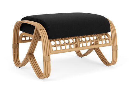 Lloyd Flanders - Riviera Ottoman In Camel Finish With Canvas Black Fabric - 278017152157 view 2