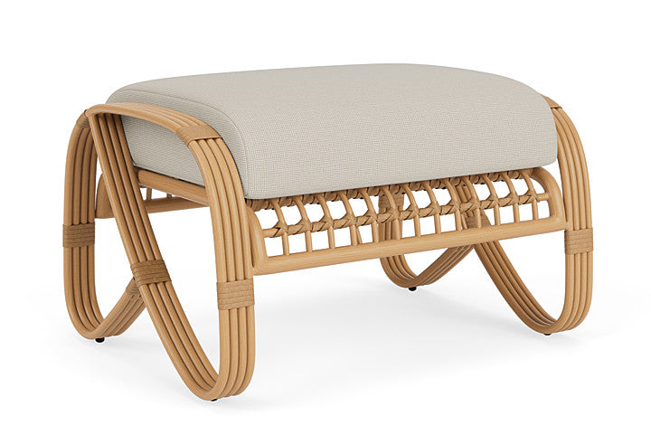 Lloyd Flanders - Riviera Ottoman In Camel Finish With Fife Fog Fabric - 278017152181 view 1