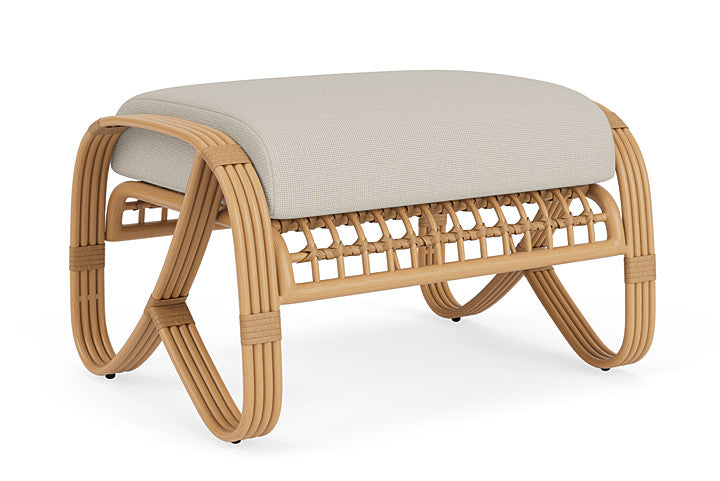 Lloyd Flanders - Riviera Ottoman In Camel Finish With Fife Fog Fabric - 278017152181 view 2