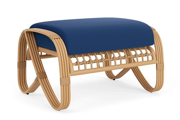 Lloyd Flanders - Riviera Ottoman In Camel Finish With Flagship Lapis Fabric - 2780171521813 view 1