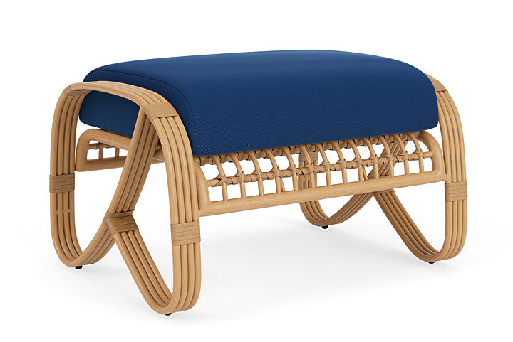 Lloyd Flanders - Riviera Ottoman In Camel Finish With Flagship Lapis Fabric - 2780171521813 view 2