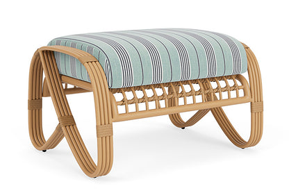 Lloyd Flanders - Riviera Ottoman In Camel Finish With Hansen Seaglass Fabric - 2780171521926 view 1