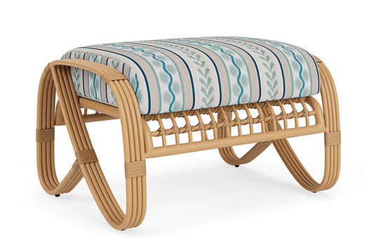 Lloyd Flanders - Riviera Ottoman In Camel Finish With Ilona Resort Fabric - 2780171522069 view 1