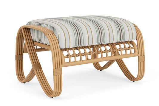 Lloyd Flanders - Riviera Ottoman In Camel Finish With Jansen Eucalyptus Fabric - 2780171522061 view 1