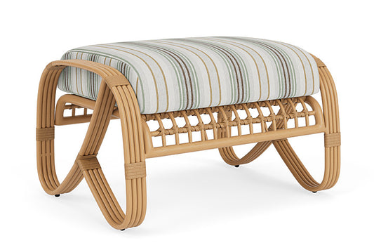 Lloyd Flanders - Riviera Ottoman In Camel Finish With Jansen Eucalyptus Fabric - 2780171522061 view 2