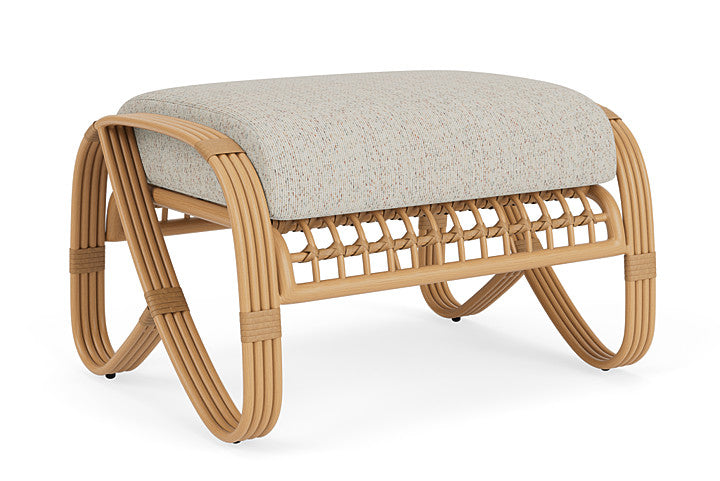 Lloyd Flanders - Riviera Ottoman In Camel Finish With Knotty Mineral Fabric - 2780171522046 view 1