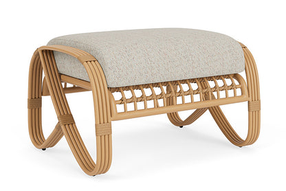 Lloyd Flanders - Riviera Ottoman In Camel Finish With Knotty Mineral Fabric - 2780171522046 view 1