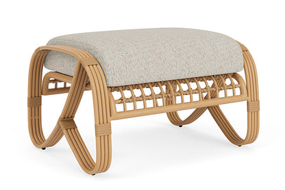 Lloyd Flanders - Riviera Ottoman In Camel Finish With Knotty Mineral Fabric - 2780171522046 view 2