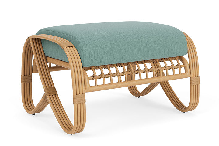 Lloyd Flanders - Riviera Ottoman In Camel Finish With Loveboat Mint Fabric - 2780171522010 view 1