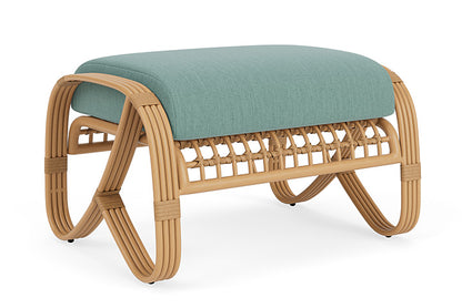 Lloyd Flanders - Riviera Ottoman In Camel Finish With Loveboat Mint Fabric - 2780171522010 view 2