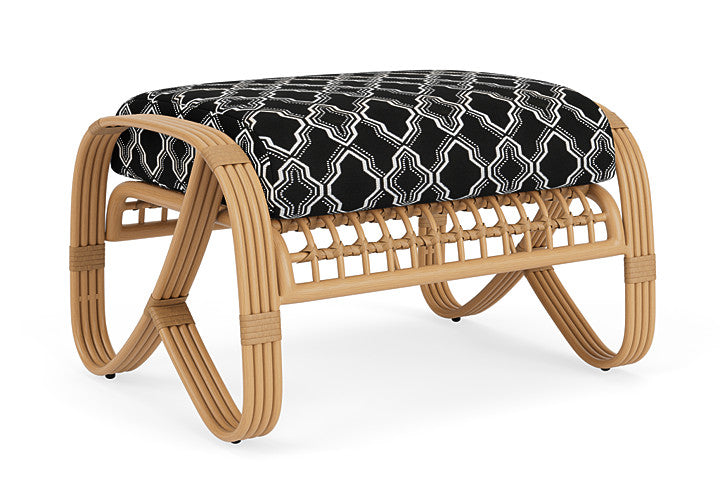 Lloyd Flanders - Riviera Ottoman In Camel Finish With Luna Onyx Fabric - 2780171522071 view 2