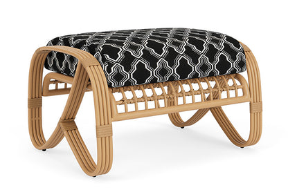 Lloyd Flanders - Riviera Ottoman In Camel Finish With Luna Onyx Fabric - 2780171522071 view 2