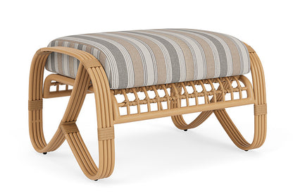Lloyd Flanders - Riviera Ottoman In Camel Finish With Purveyor Pewter Fabric - 278017152146 view 2