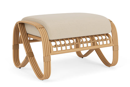 Lloyd Flanders - Riviera Ottoman In Camel Finish With Raindrop Almond Fabric - 2780171522055 view 1