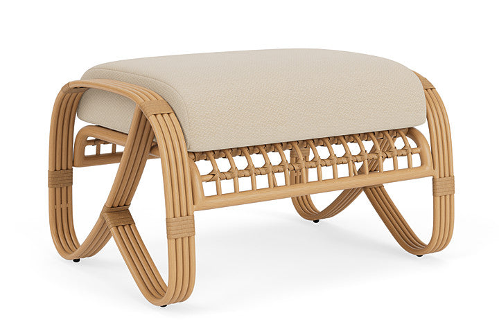 Lloyd Flanders - Riviera Ottoman In Camel Finish With Raindrop Almond Fabric - 2780171522055 view 2