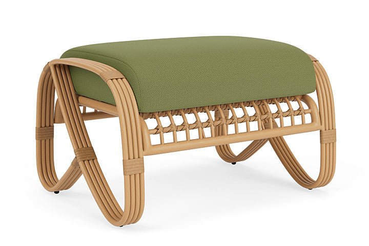 Lloyd Flanders - Riviera Ottoman In Camel Finish With Reflections Grass Fabric - 2780171522051 view 1