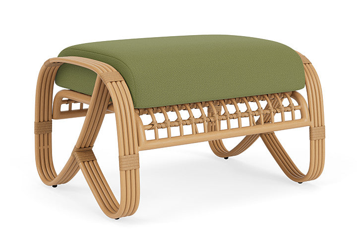 Lloyd Flanders - Riviera Ottoman In Camel Finish With Reflections Grass Fabric - 2780171522051 view 2