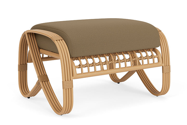 Lloyd Flanders - Riviera Ottoman In Camel Finish With Reflections Straw Fabric - 2780171522053 view 1
