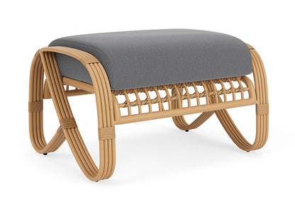 Lloyd Flanders - Riviera Ottoman In Camel Finish With Remy Graphite Fabric - 2780171522003 view 1