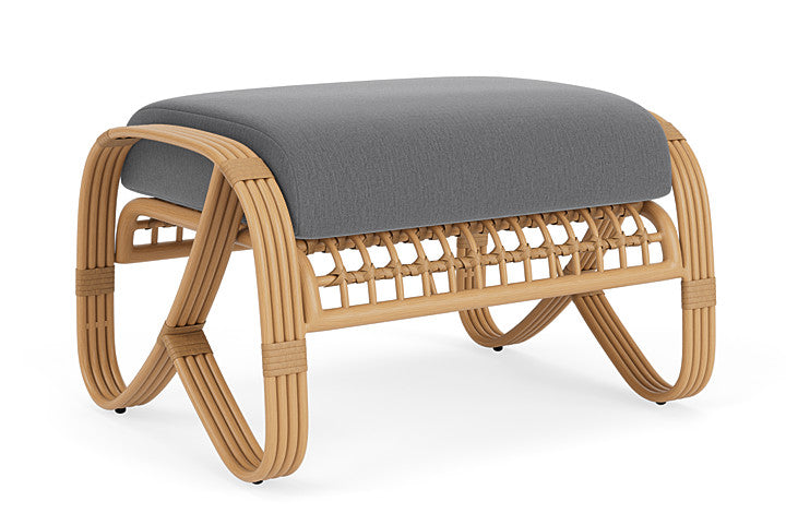 Lloyd Flanders - Riviera Ottoman In Camel Finish With Remy Graphite Fabric - 2780171522003 view 2