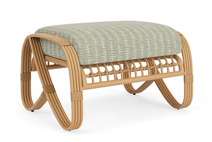 Lloyd Flanders - Riviera Ottoman In Camel Finish With Romulo Laurel Fabric - 2780171522049 view 1