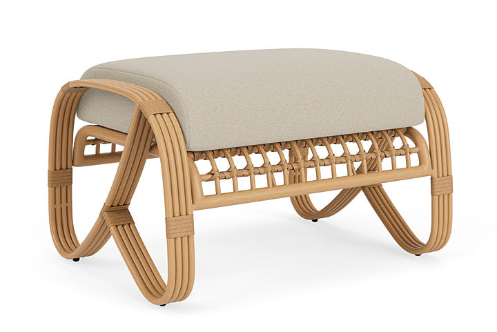 Lloyd Flanders - Riviera Ottoman In Camel Finish With Rumba Straw Fabric - 2780171522008 view 2