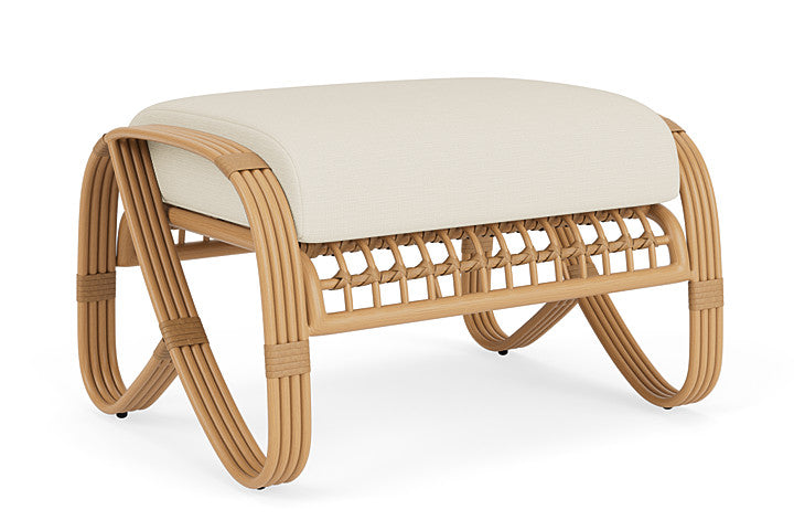 Lloyd Flanders - Riviera Ottoman In Camel Finish With Sailcloth Sailor Fabric - 278017152434 view 1