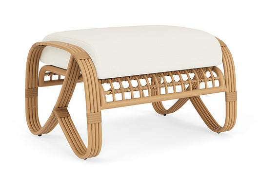 Lloyd Flanders - Riviera Ottoman In Camel Finish With Sailcloth Salt Fabric - 278017152890 view 2