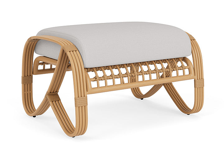 Lloyd Flanders - Riviera Ottoman In Camel Finish With Sailcloth Seagull Fabric - 278017152W61 view 2
