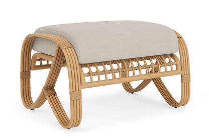 Lloyd Flanders - Riviera Ottoman In Camel Finish With Sandberg Flax Fabric - 2780171522027 view 2