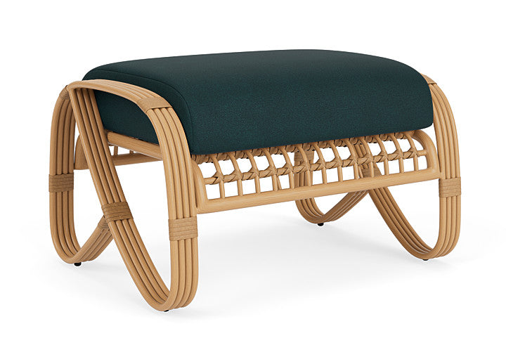 Lloyd Flanders - Riviera Ottoman In Camel Finish With Sandberg Lagoon Fabric - 2780171522039 view 1