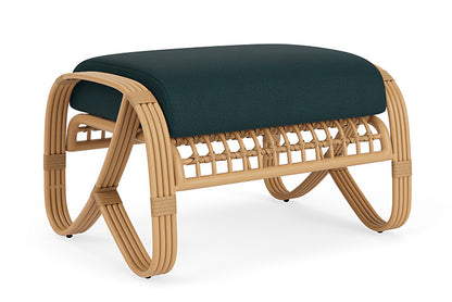 Lloyd Flanders - Riviera Ottoman In Camel Finish With Sandberg Lagoon Fabric - 2780171522039 view 2