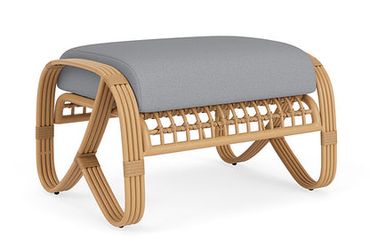 Lloyd Flanders - Riviera Ottoman In Camel Finish With Sandberg Pewter Fabric - 2780171522029 view 2