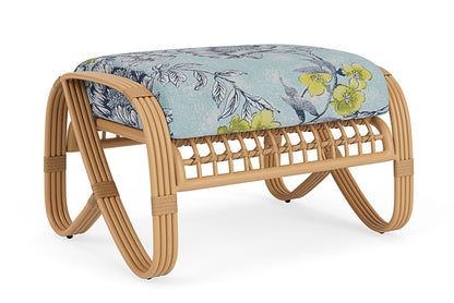 Lloyd Flanders - Riviera Ottoman In Camel Finish With Serena Floral Meadow Fabric - 2780171522079 view 1
