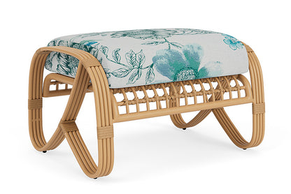 Lloyd Flanders - Riviera Ottoman In Camel Finish With Serena Floral Mist Fabric - 2780171522078 view 2